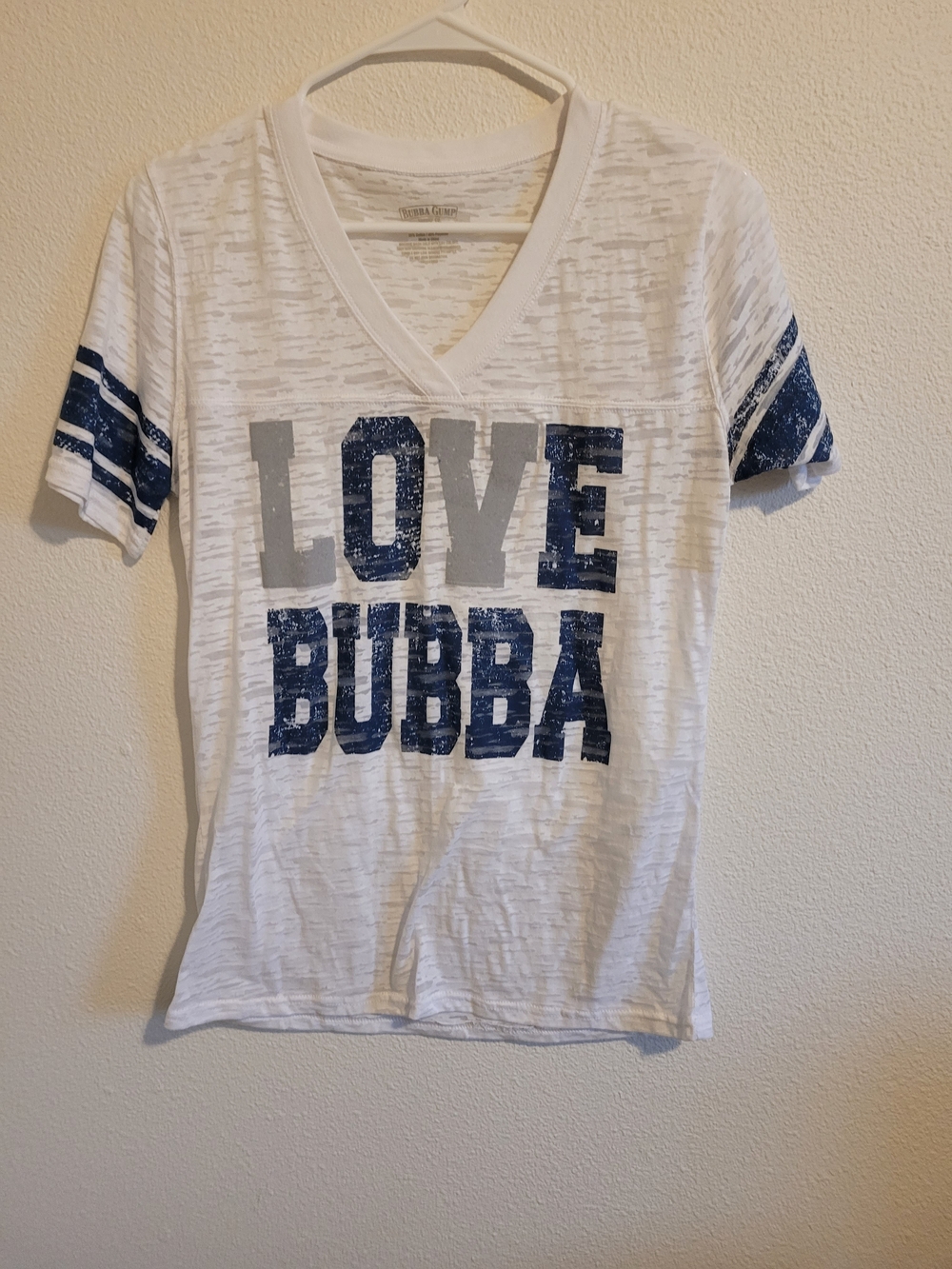 Love Bubba White V-Neck Tee - Women's Short Sleeve #368